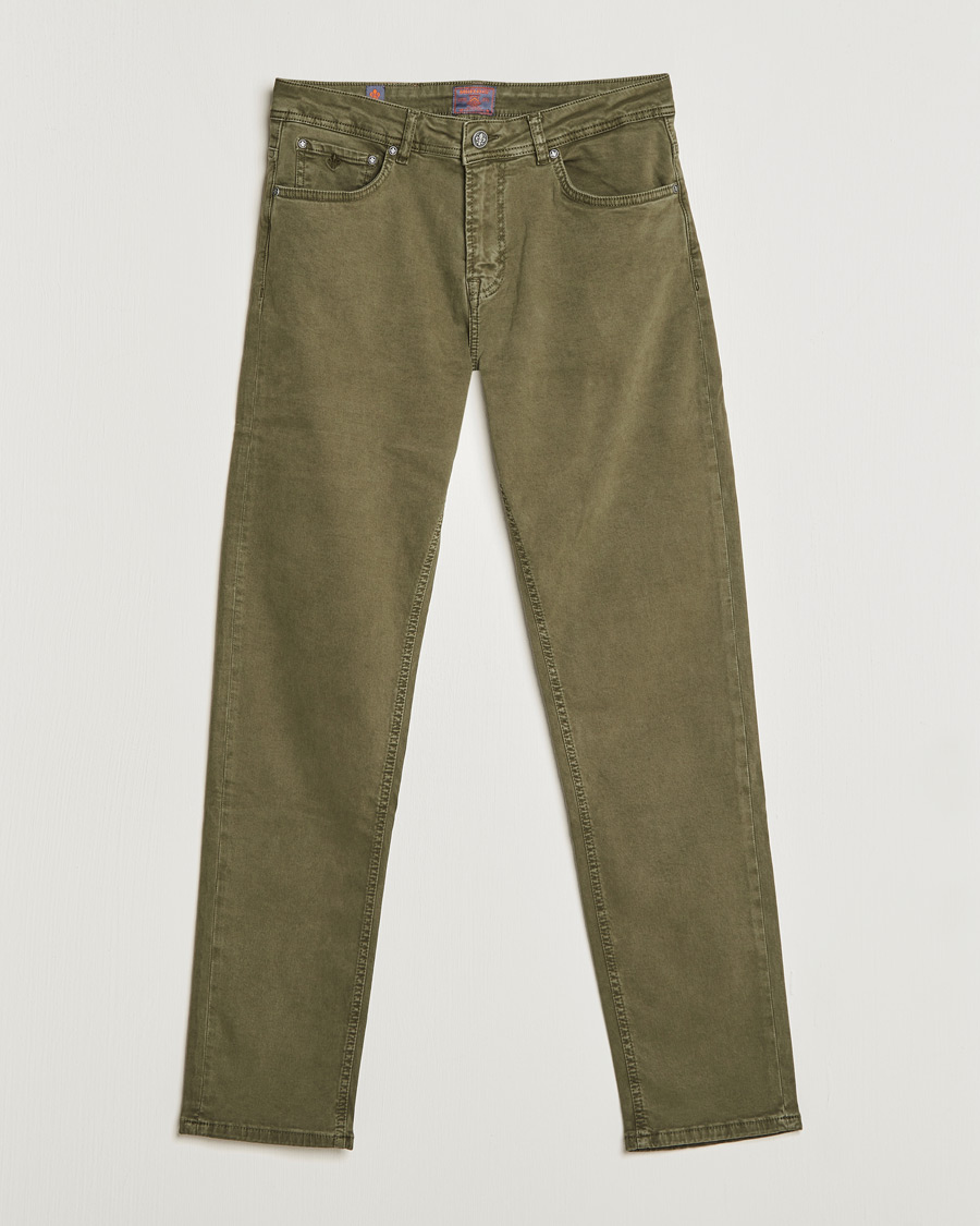 Herren | Hosen | Morris | James Brushed Chinos Olive