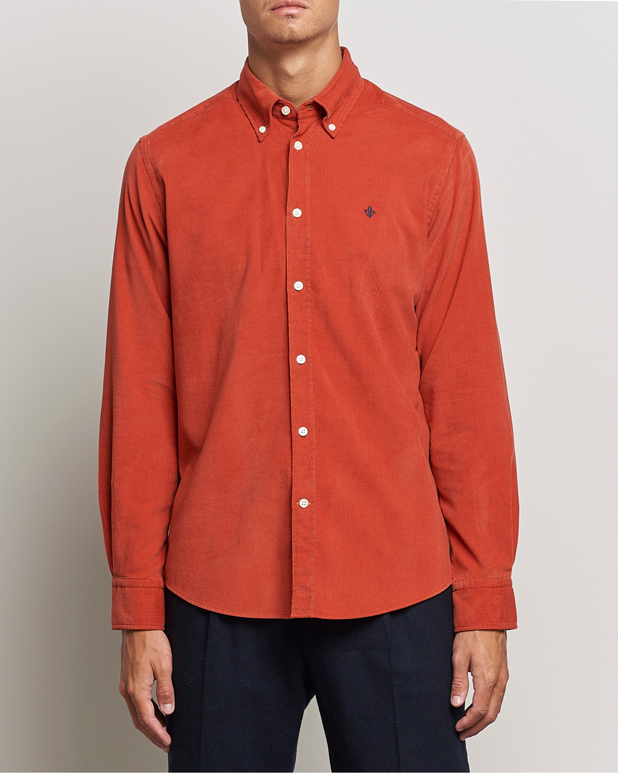 Herren | Hemden | Morris | Douglas Corduroy Button Down Shirt Red