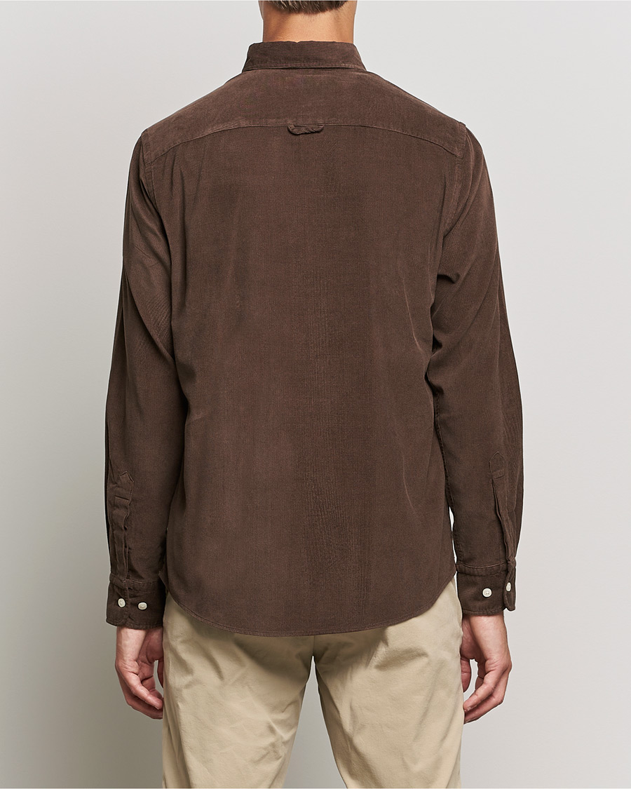Herren | Hemden | Morris | Douglas Corduroy Button Down Shirt Dark Brown