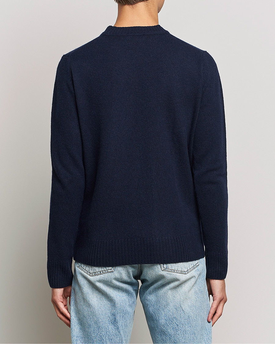 Herren | Pullover | Morris | Kieran Wool Crew Neck Navy