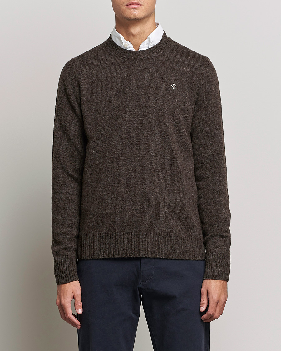 Herren | Pullover | Morris | Kieran Wool Crew Neck Brown