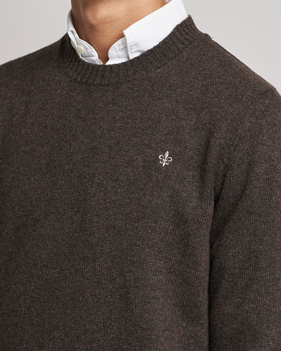 Herren | Pullover | Morris | Kieran Wool Crew Neck Brown