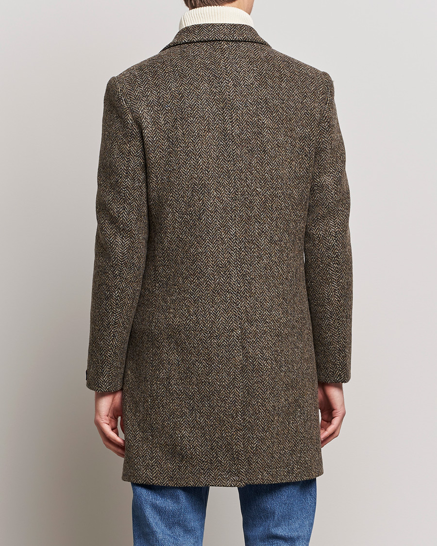 Herren | Jacken | Morris | Wool Herringbone Coat Dark Brown