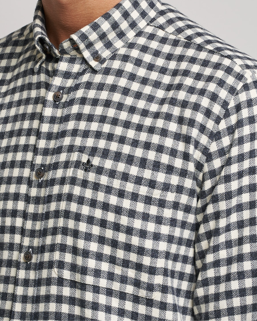 Herren | Hemden | Morris | Brushed Twill Checked Shirt Grey/White