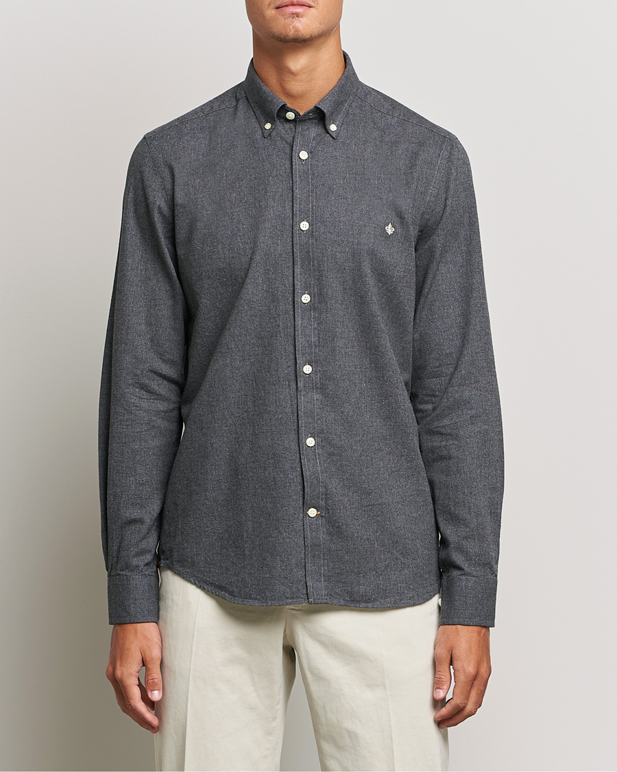 Herren | Hemden | Morris | Watts Flannel Button Down Shirt Dark Grey