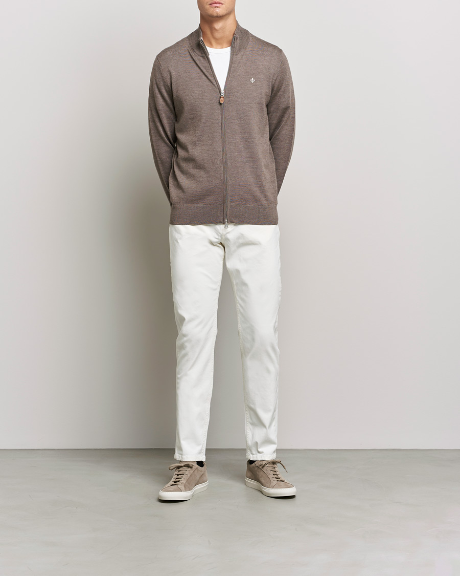 Herren | Hosen | Morris | James Brushed Chinos Off White