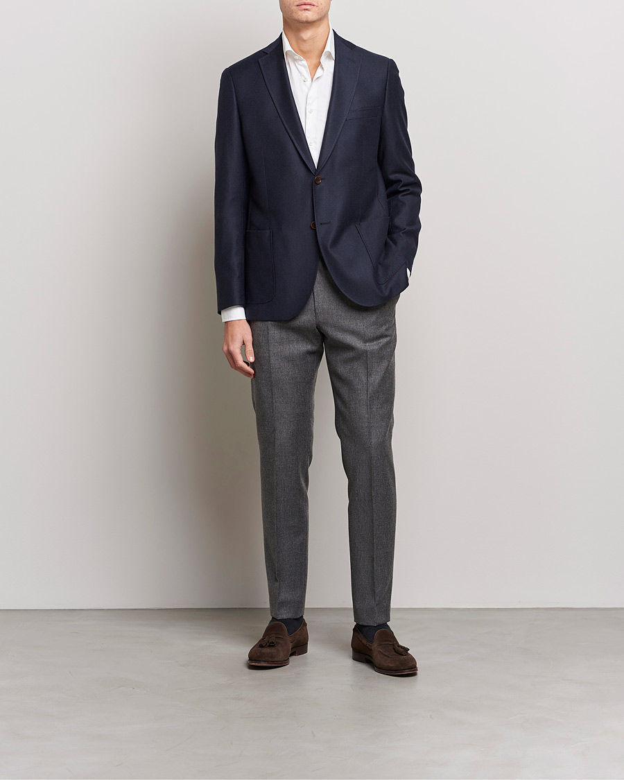 Herren | Sakkos | Morris | Archie Flannel Blazer Navy