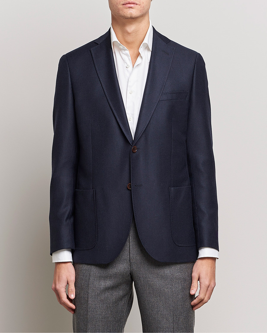 Herren | Sakkos | Morris | Archie Flannel Blazer Navy