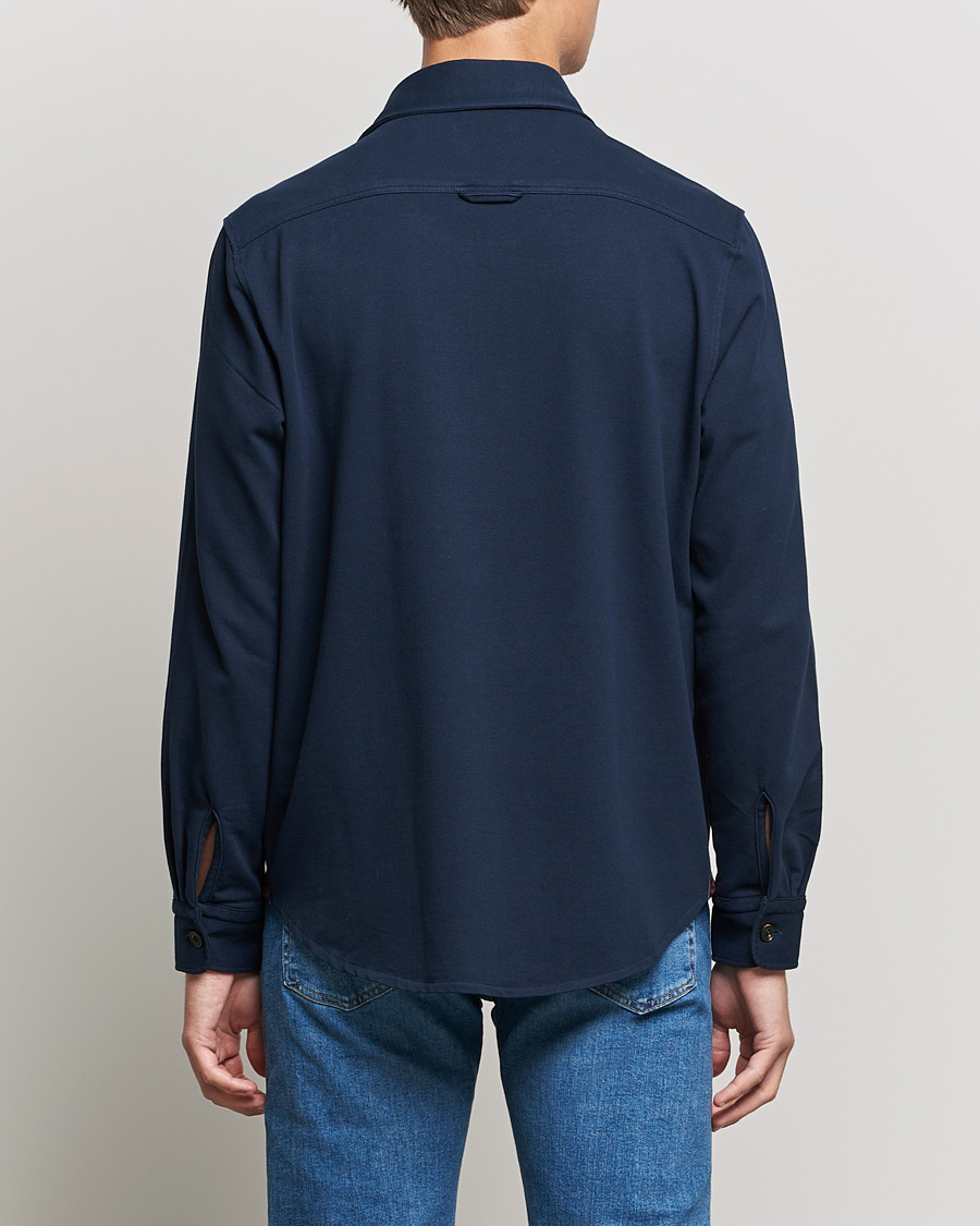 Herren | Hemden | Morris | Cotton Jersey Overshirt Navy