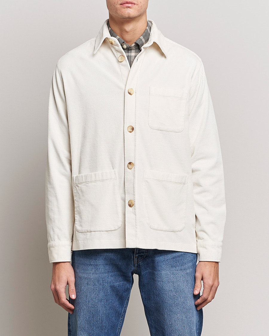 Herren | Hemden | Morris | Heaton Corduroy Shirt Jacket Off White