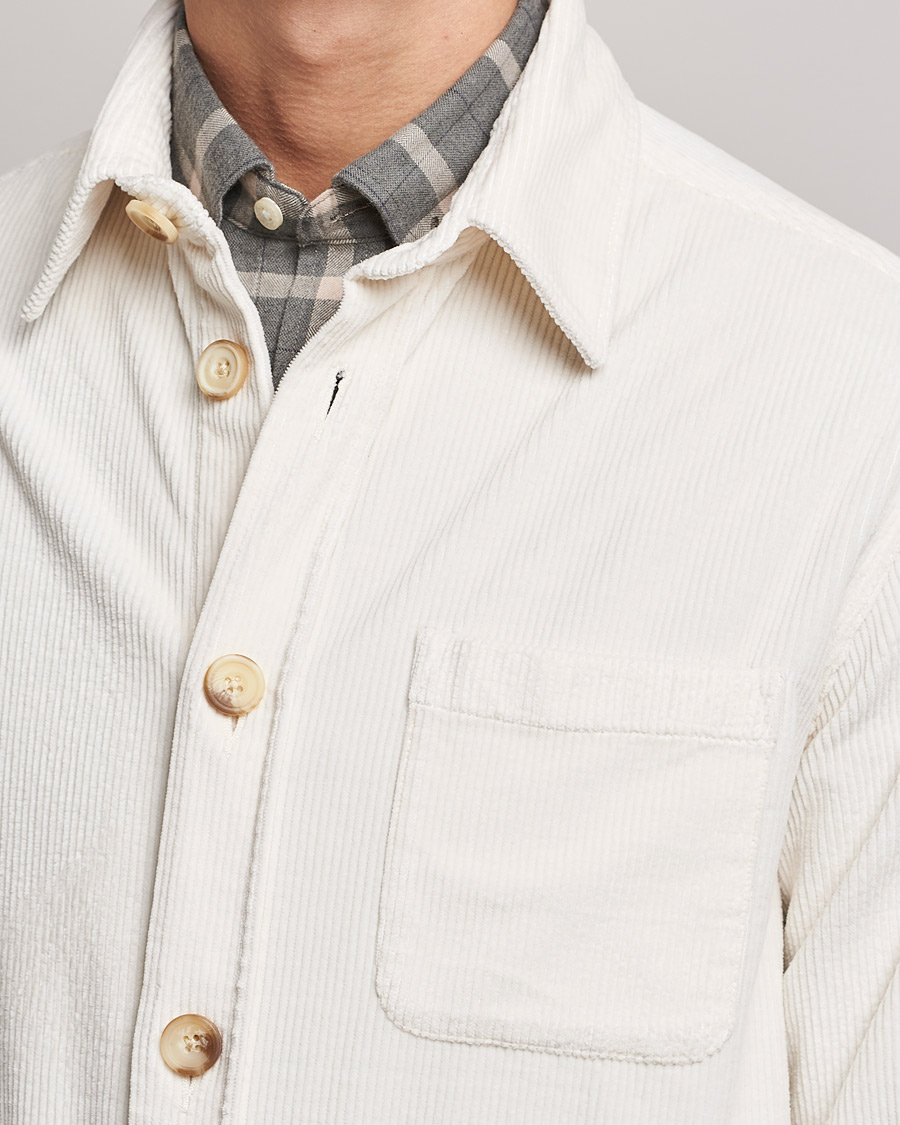 Herren | Hemden | Morris | Heaton Corduroy Shirt Jacket Off White