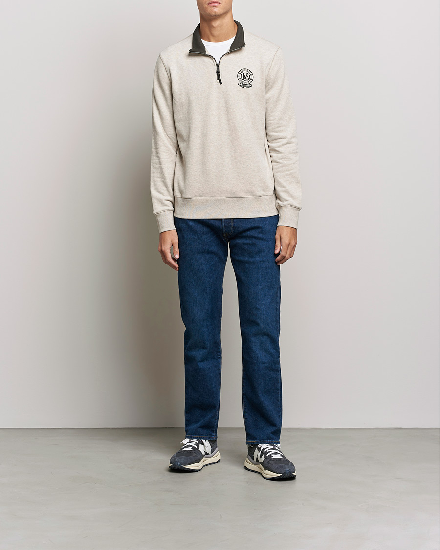 Herren | Pullover | Morris | Dante Half Zip Sweatshirt Khaki