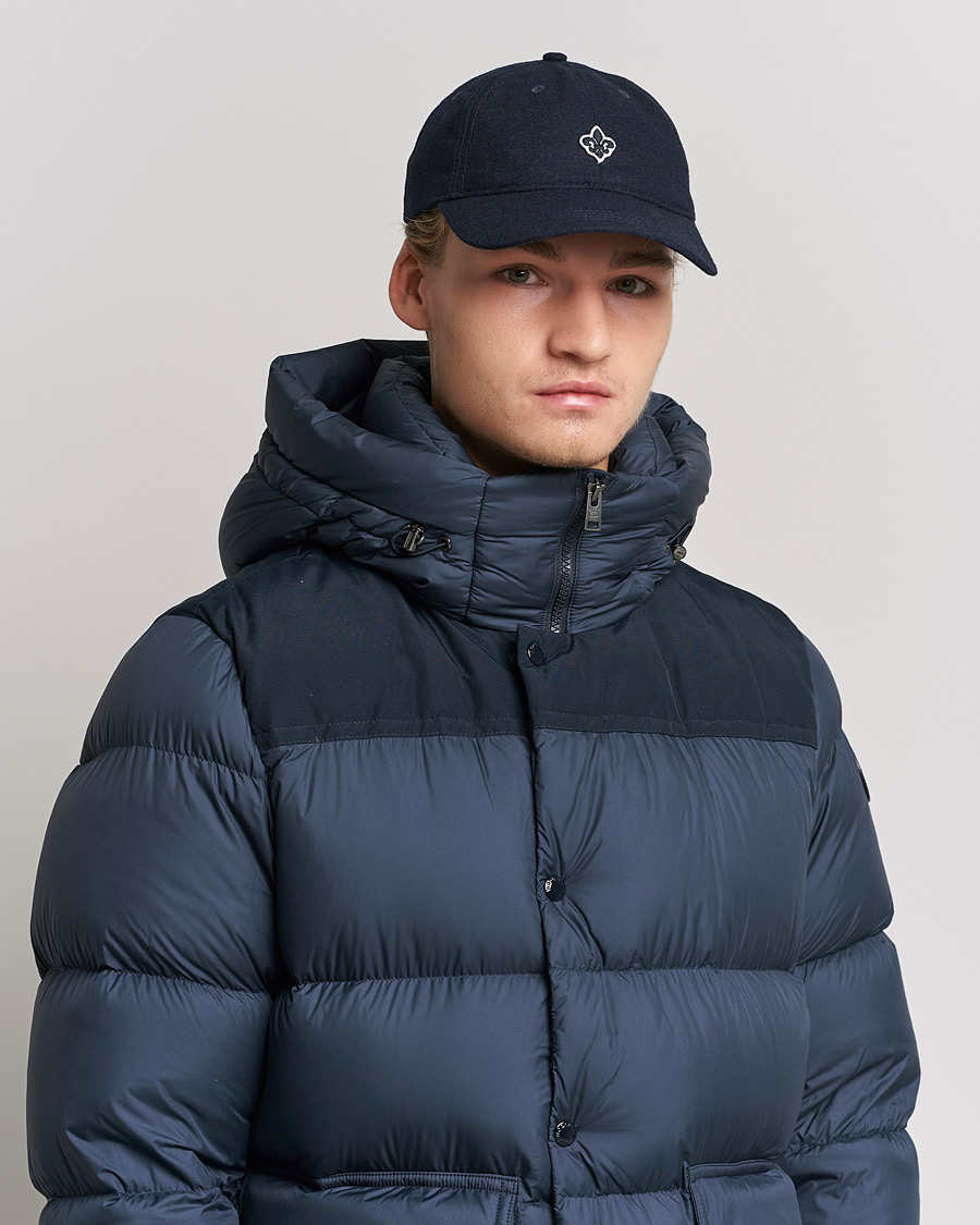 Herren | Morris Archie Flannel Felt Cap Navy | Morris | Archie Flannel Felt Cap Navy