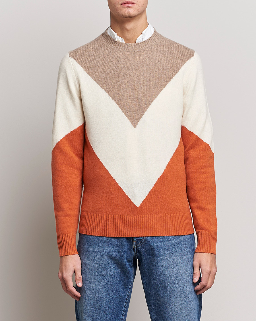 Herren | Pullover | Morris | Novello Crew Neck Orange
