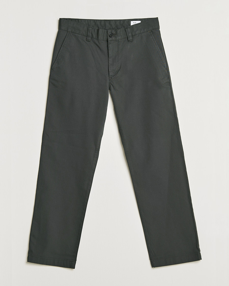 Herren | Hosen | NN07 | Alex Straight Fit Cotton Chinos Dark Army