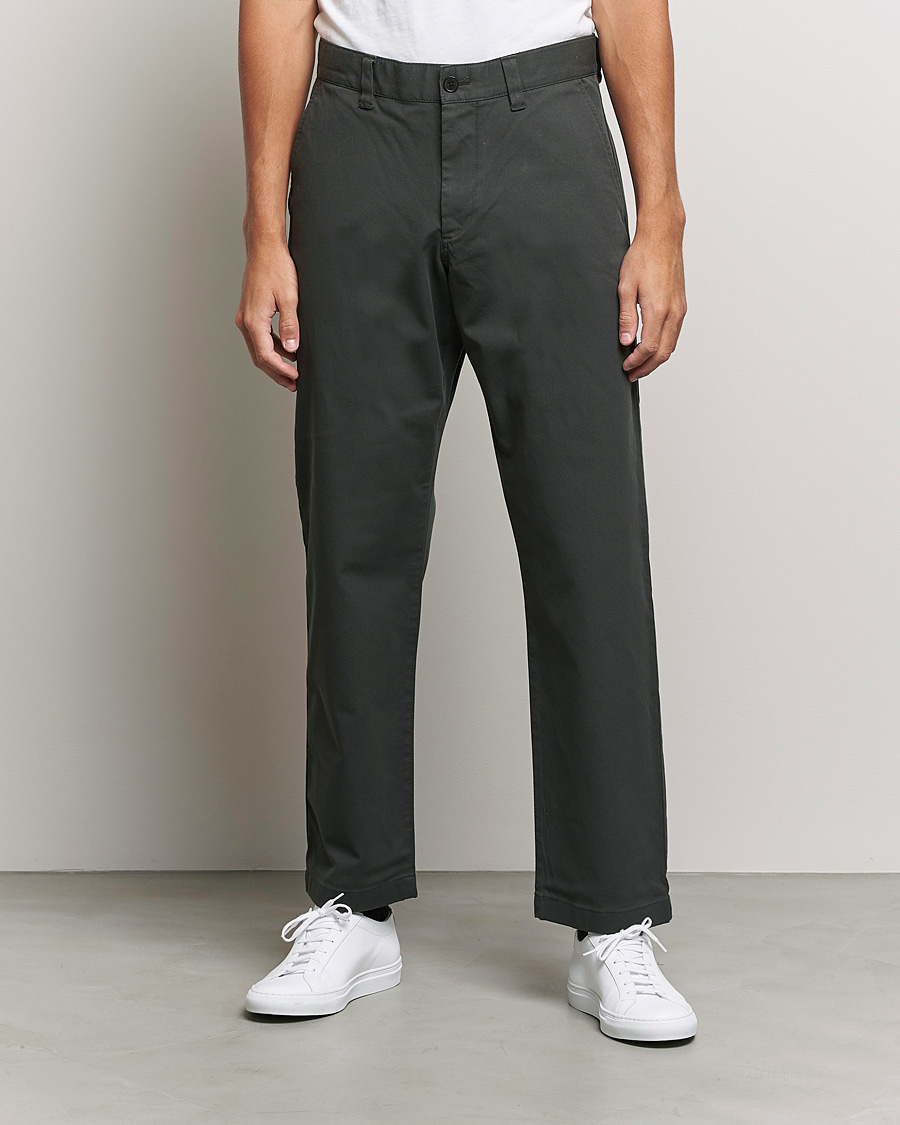 Herren | Hosen | NN07 | Alex Straight Fit Cotton Chinos Dark Army