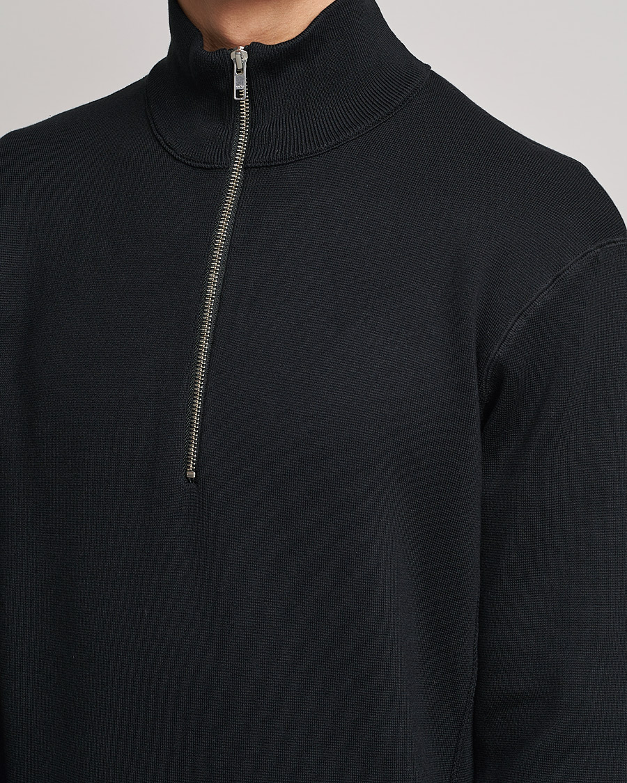 Herren | Pullover | NN07 | Luis Knitted Half-Zip Sweater Black
