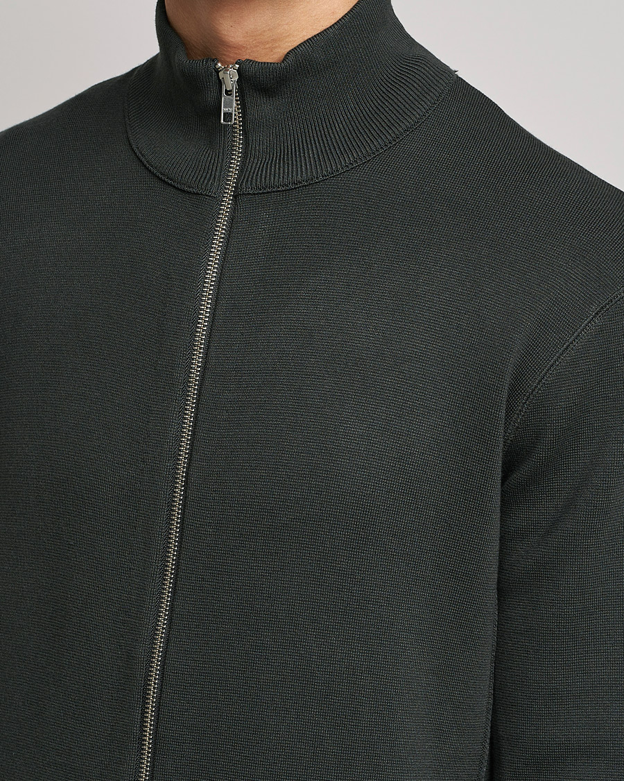 Herren | Pullover | NN07 | Luis Knitted Full-Zip Sweater Dark Army