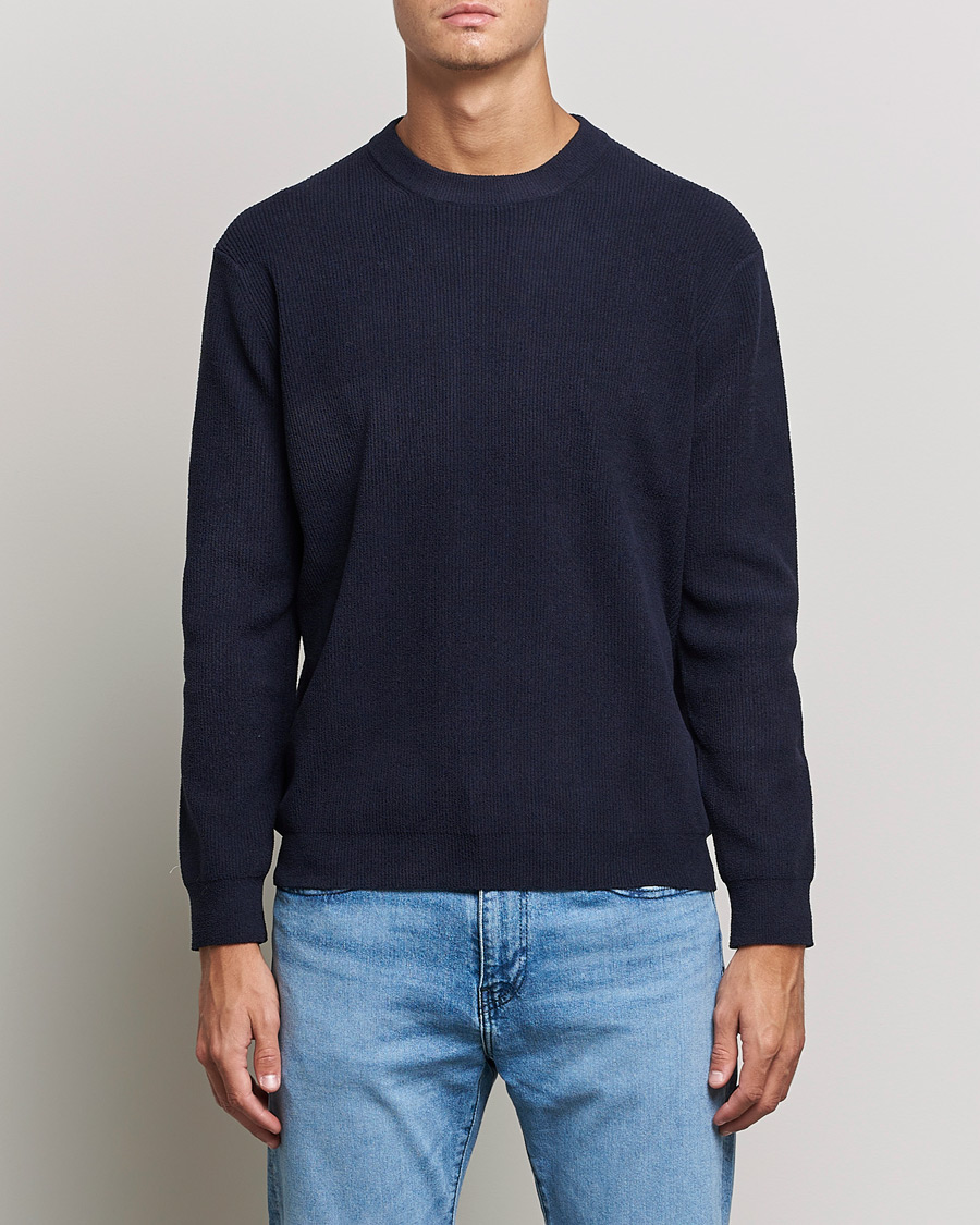 Herren | Pullover | NN07 | Danny Ribbed Knitted Sweater Navy