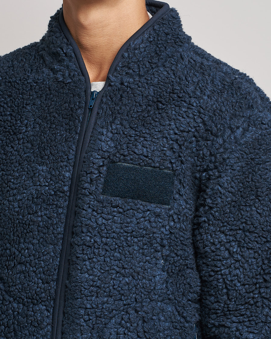 Herren | Pullover | NN07 | Morten Fleece Full Zip Sea Blue