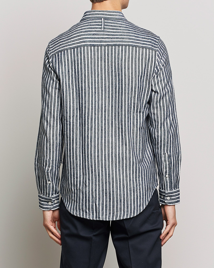 Herren | Hemden | NN07 | Arne Flannel Striped Shirt Blue/White