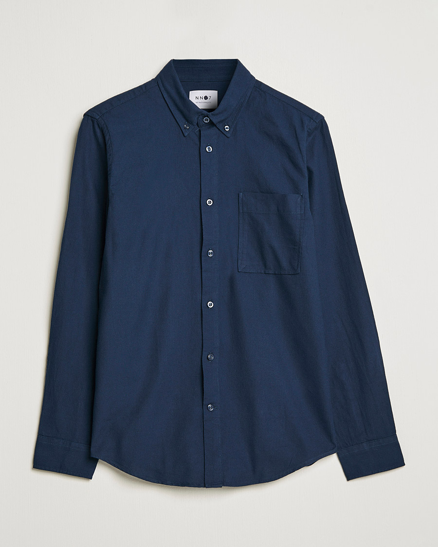 Herren | Hemden | NN07 | Arne Brushed Flannel Shirt Navy Blue