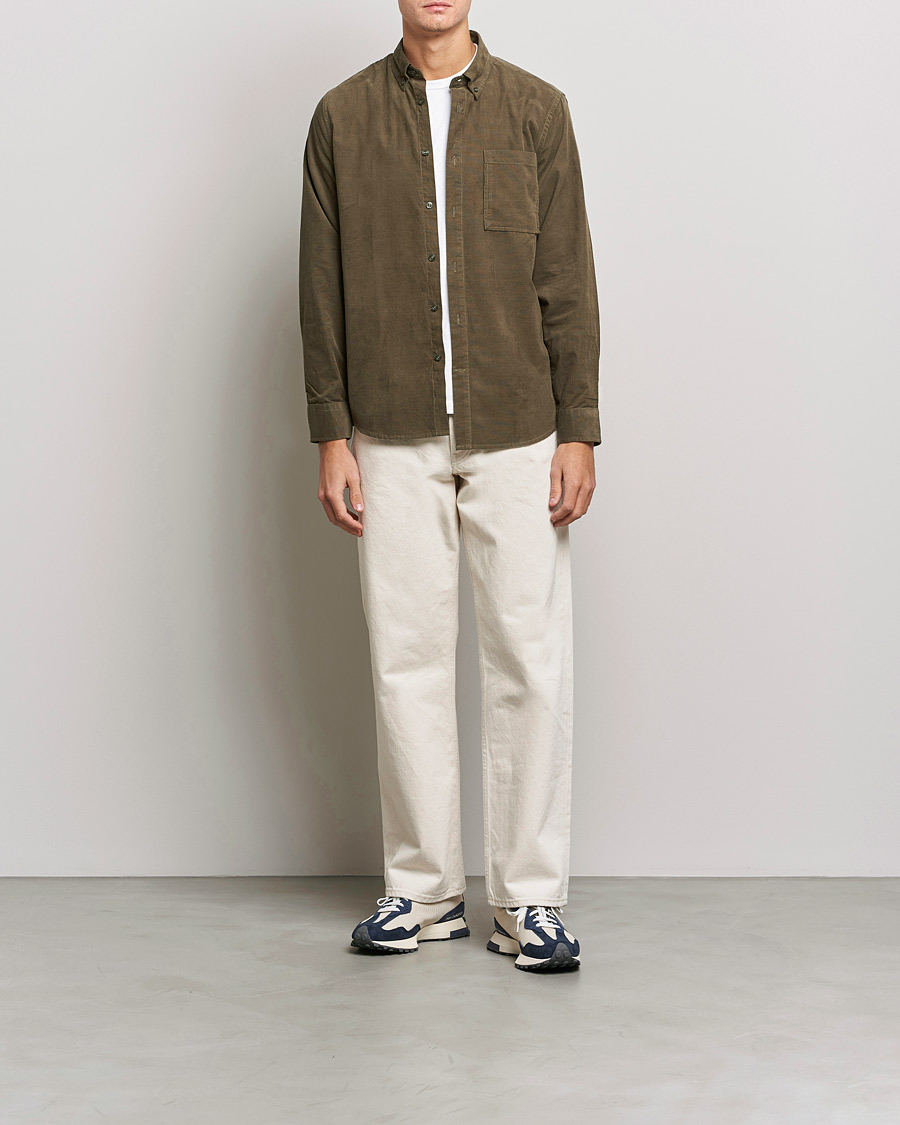 Herren | Hemden | NN07 | Arne Corduroy Shirt Dark Clay