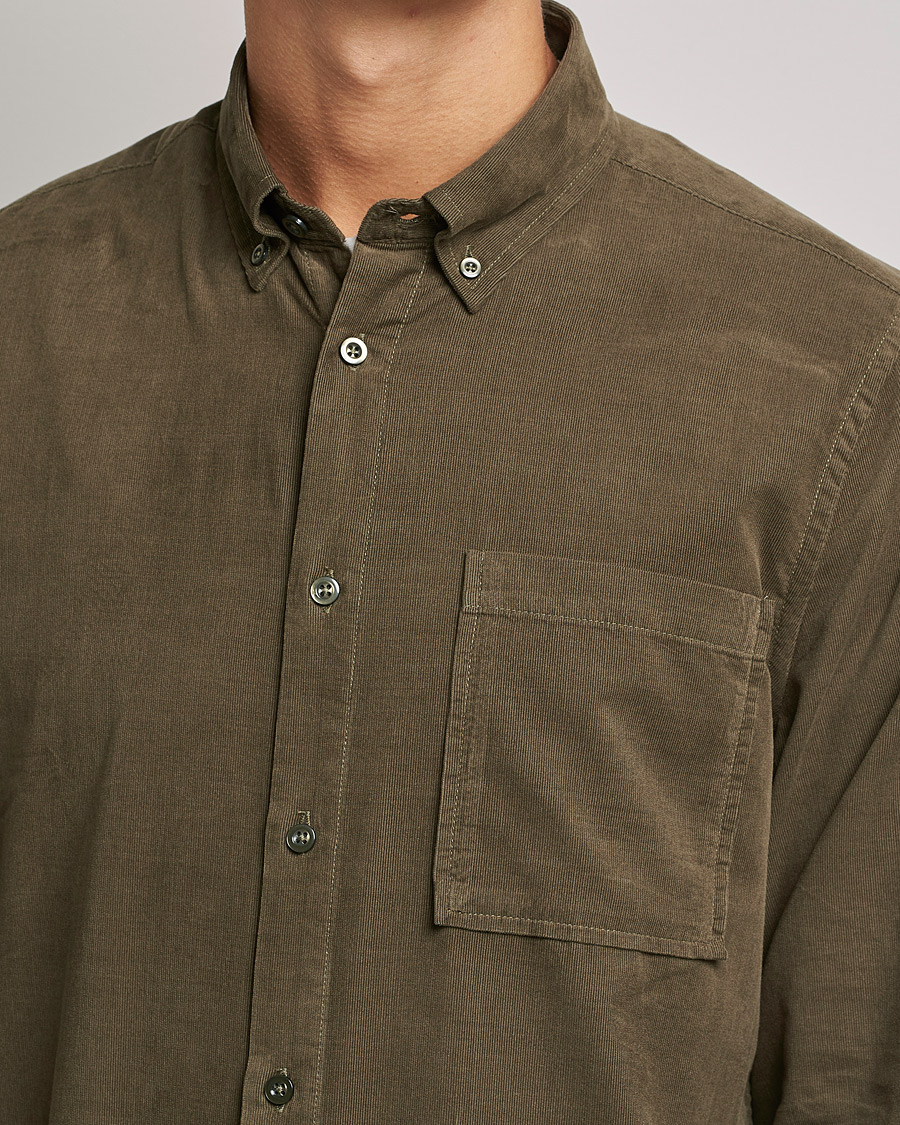 Herren | Hemden | NN07 | Arne Corduroy Shirt Dark Clay