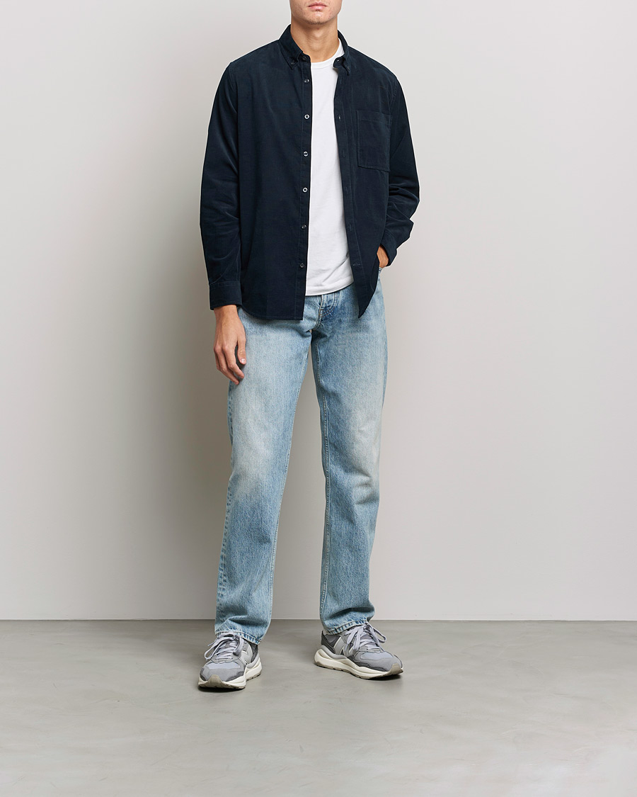 Herren | Hemden | NN07 | Arne Corduroy Shirt Navy
