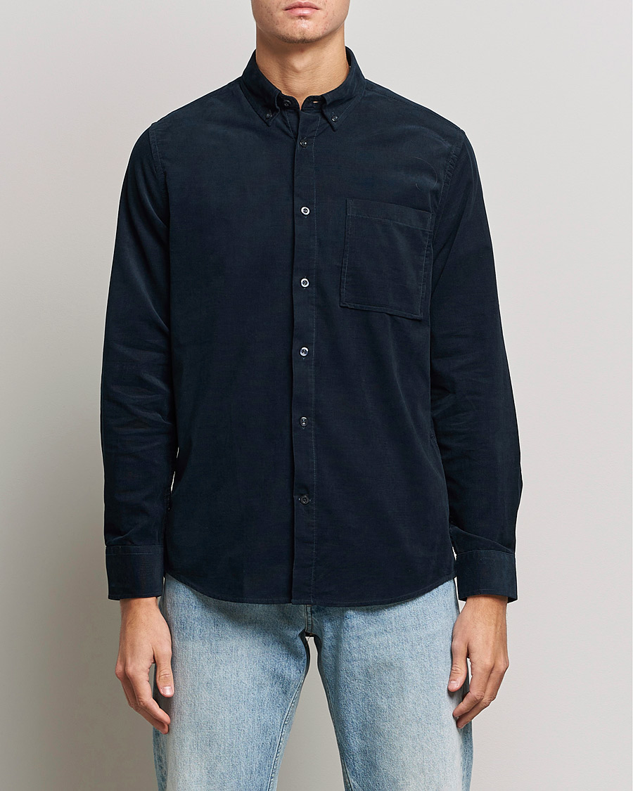 Herren | Hemden | NN07 | Arne Corduroy Shirt Navy