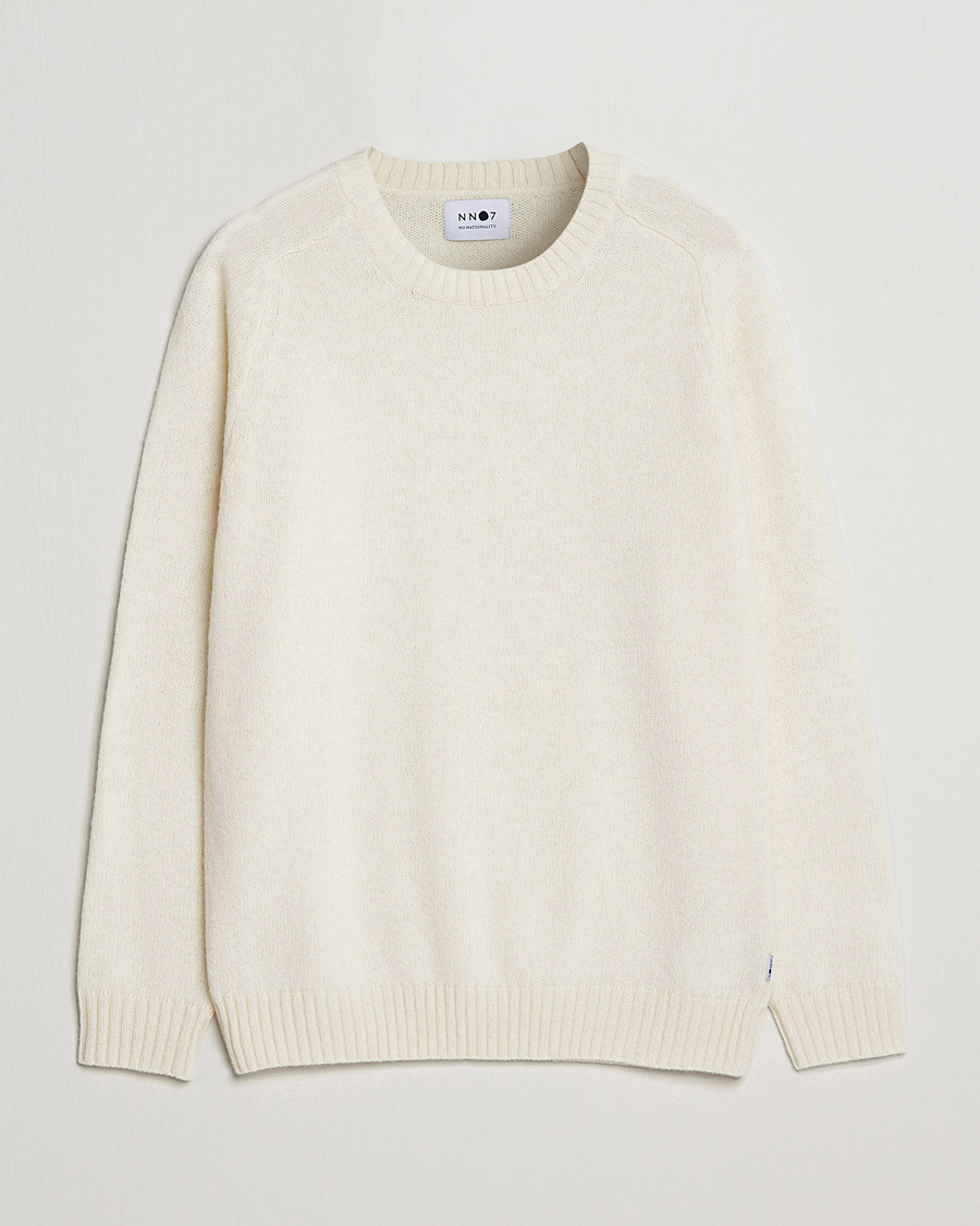 Herren | Pullover | NN07 | Nathan Brushed Crew Neck Ecru