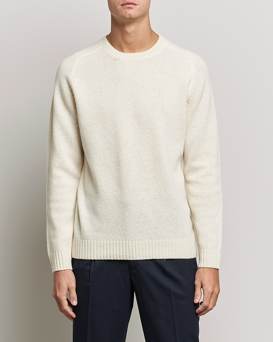 Herren | Pullover | NN07 | Nathan Brushed Crew Neck Ecru