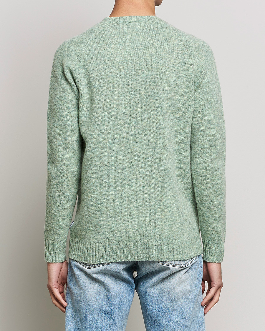 Herren | Pullover | NN07 | Nathan Brushed Crew Neck Dusty Green