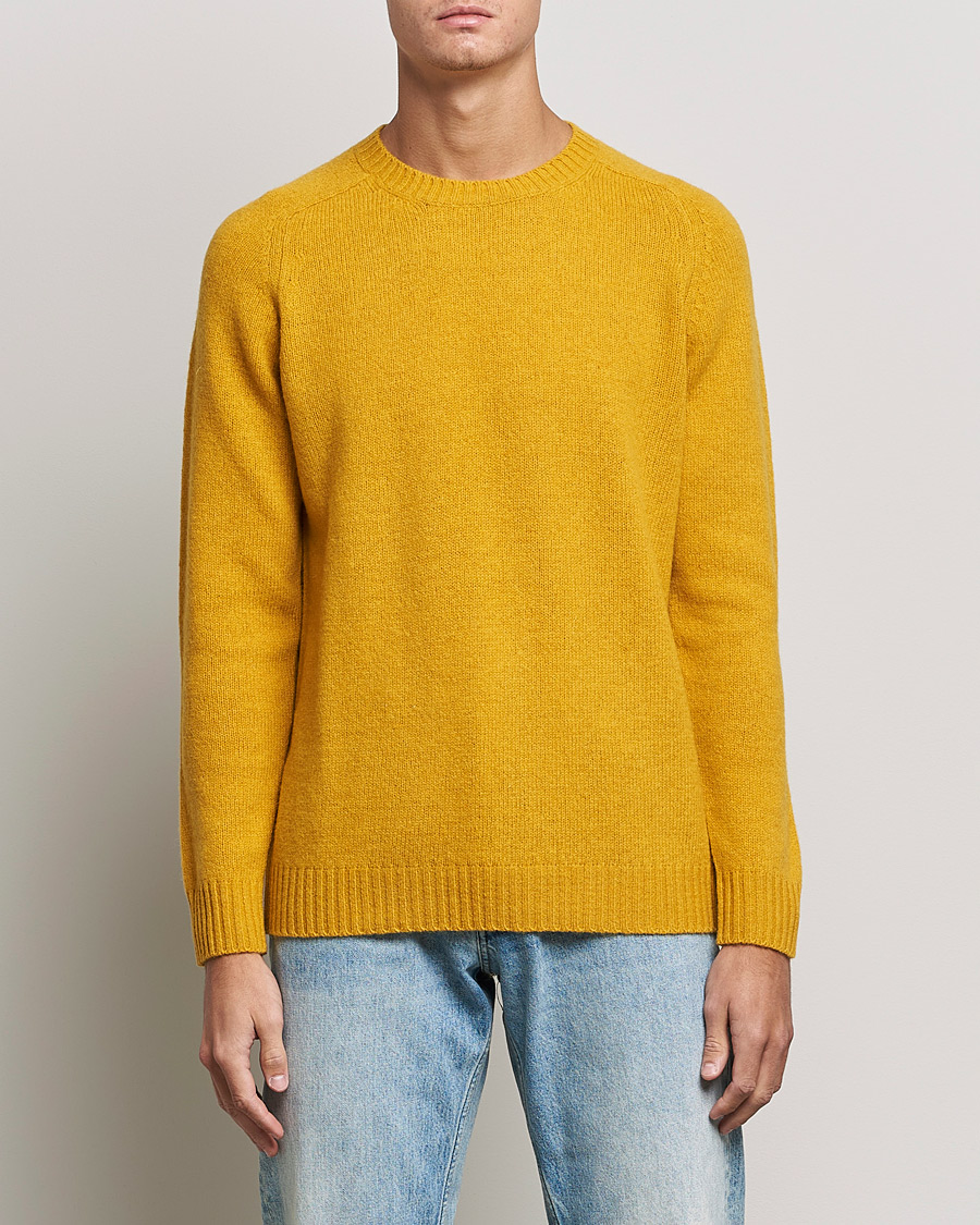 Herren | Pullover | NN07 | Nathan Brushed Crew Neck Yellow