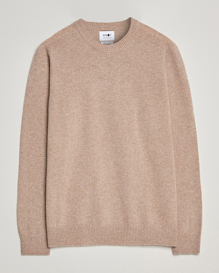 Herren | Pullover | NN07 | Edward Lambswool Crew Neck Pullover Khaki