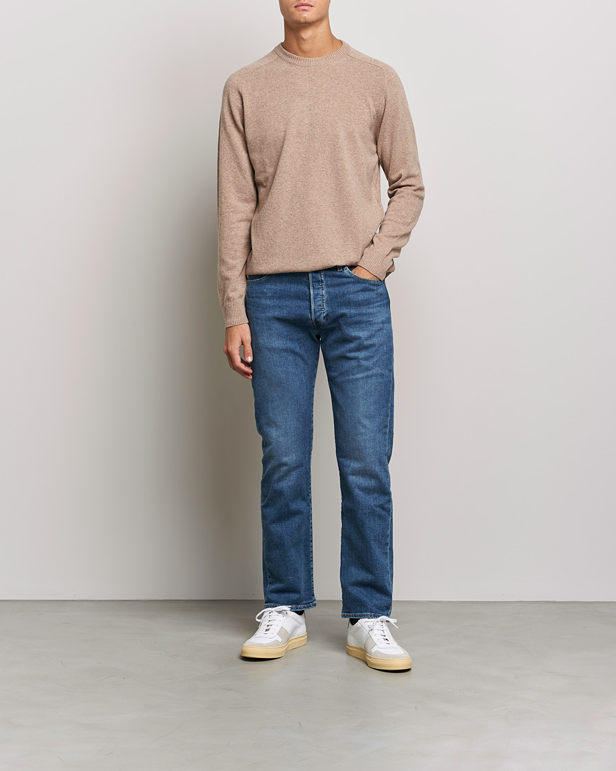 Herren | Pullover | NN07 | Edward Lambswool Crew Neck Pullover Khaki