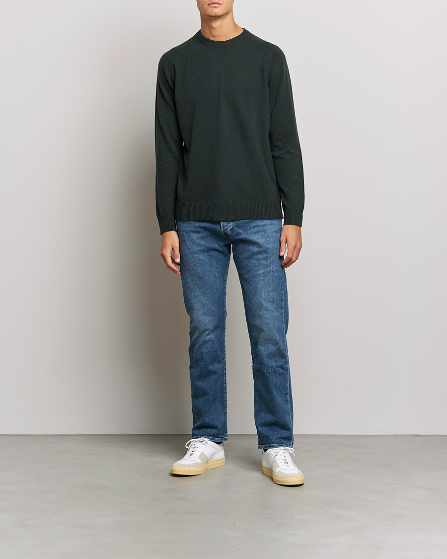 Herren | Pullover | NN07 | Edward Lambswool Crew Neck Pullover Dark Army