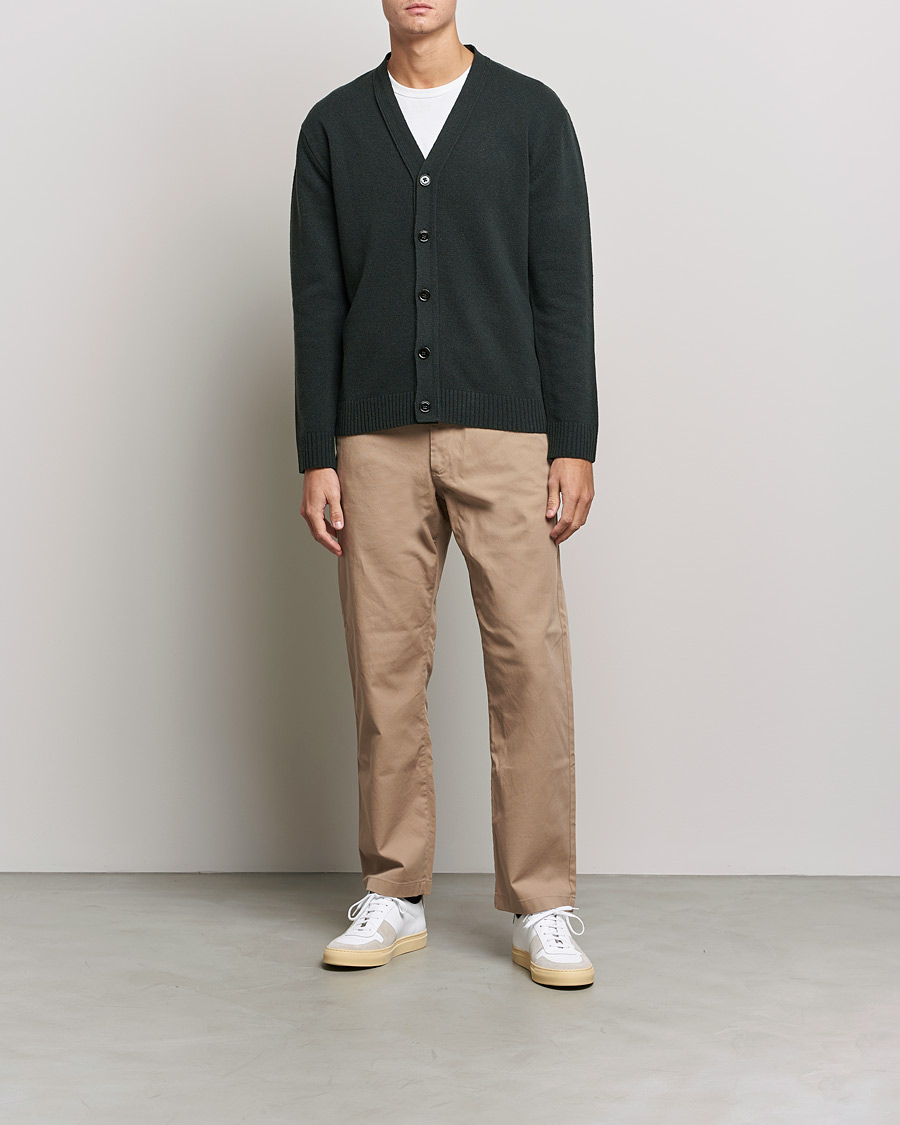 Herren | Pullover | NN07 | Bjorn Lambswool Cardigan Dark Army