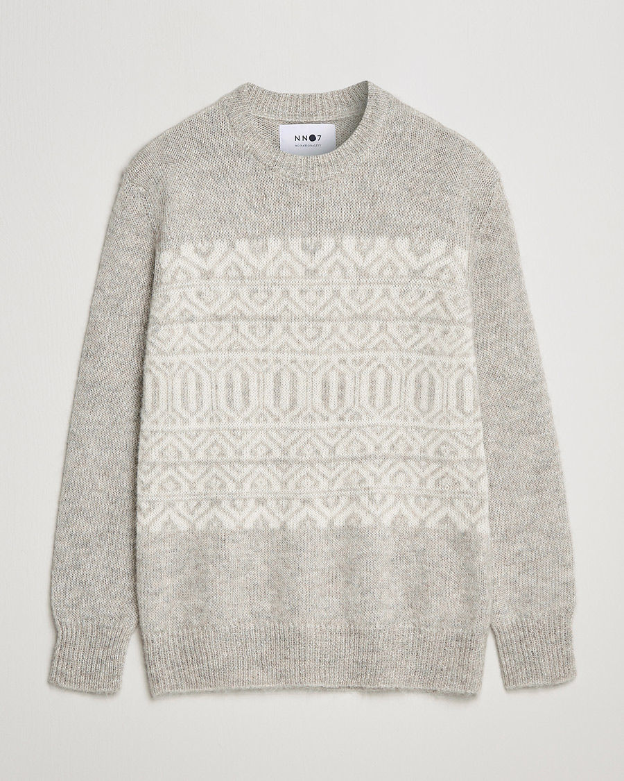 Herren | Pullover | NN07 | Jason Wool Knitted Sweater Grey Melange