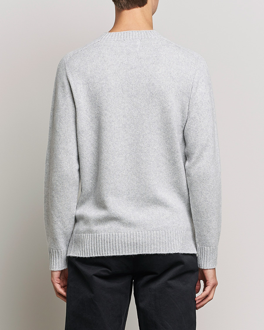 Herren | Pullover | NN07 | Nathan Brushed Wool Knitted Sweater Light Grey Mel