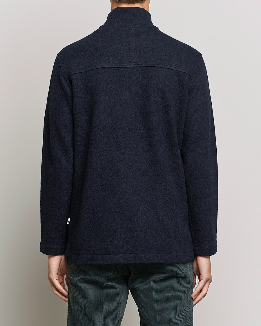 Herren | Pullover | NN07 | Anders Boiled Wool Half Zip Navy
