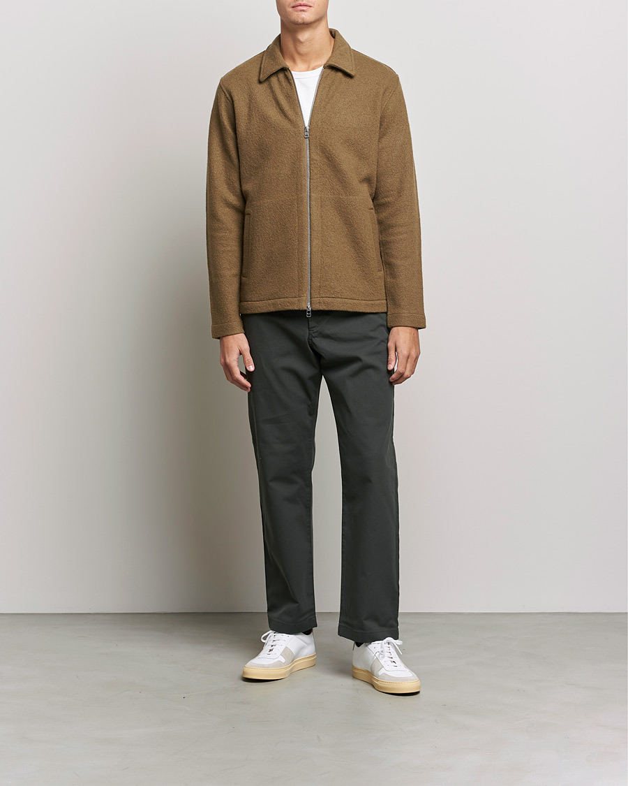 Herren | Pullover | NN07 | Ivan Boiled Wool Full Zip Pyramid