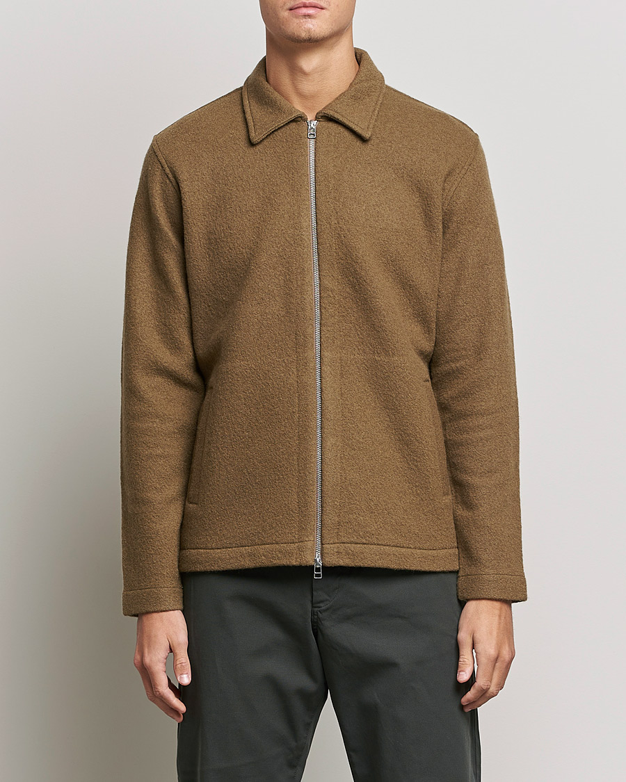 Herren | Pullover | NN07 | Ivan Boiled Wool Full Zip Pyramid