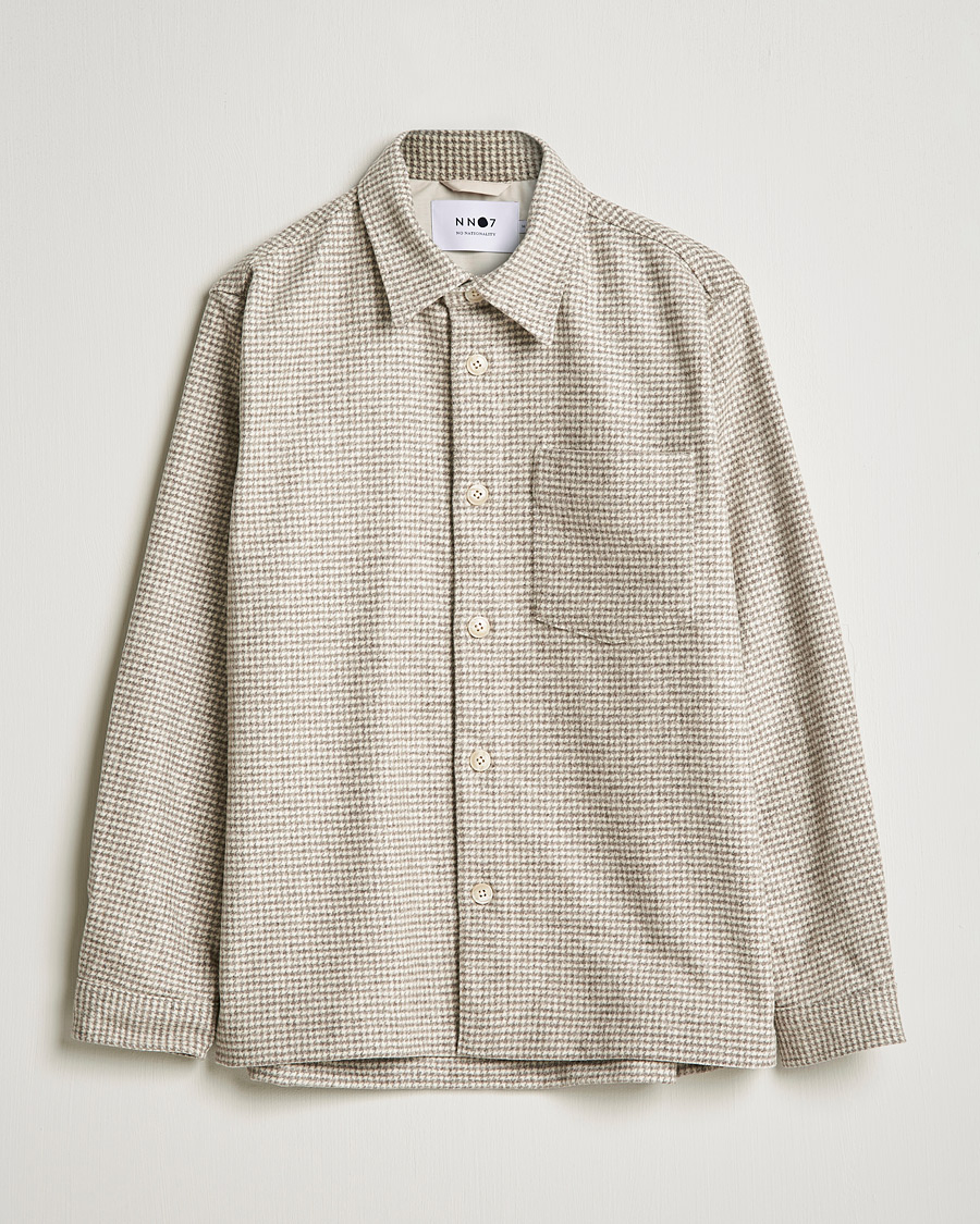 Herren | Hemden | NN07 | Peter Houndstooth Overshirt Grey Check