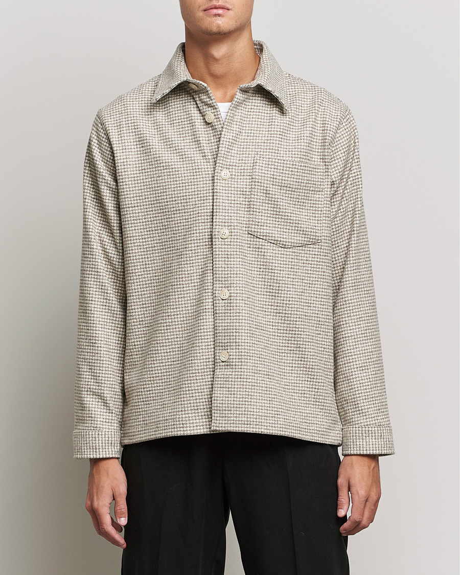 Herren | Hemden | NN07 | Peter Houndstooth Overshirt Grey Check