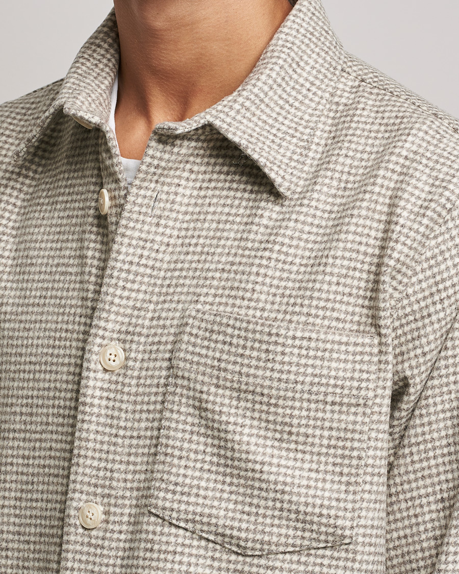 Herren | Hemden | NN07 | Peter Houndstooth Overshirt Grey Check