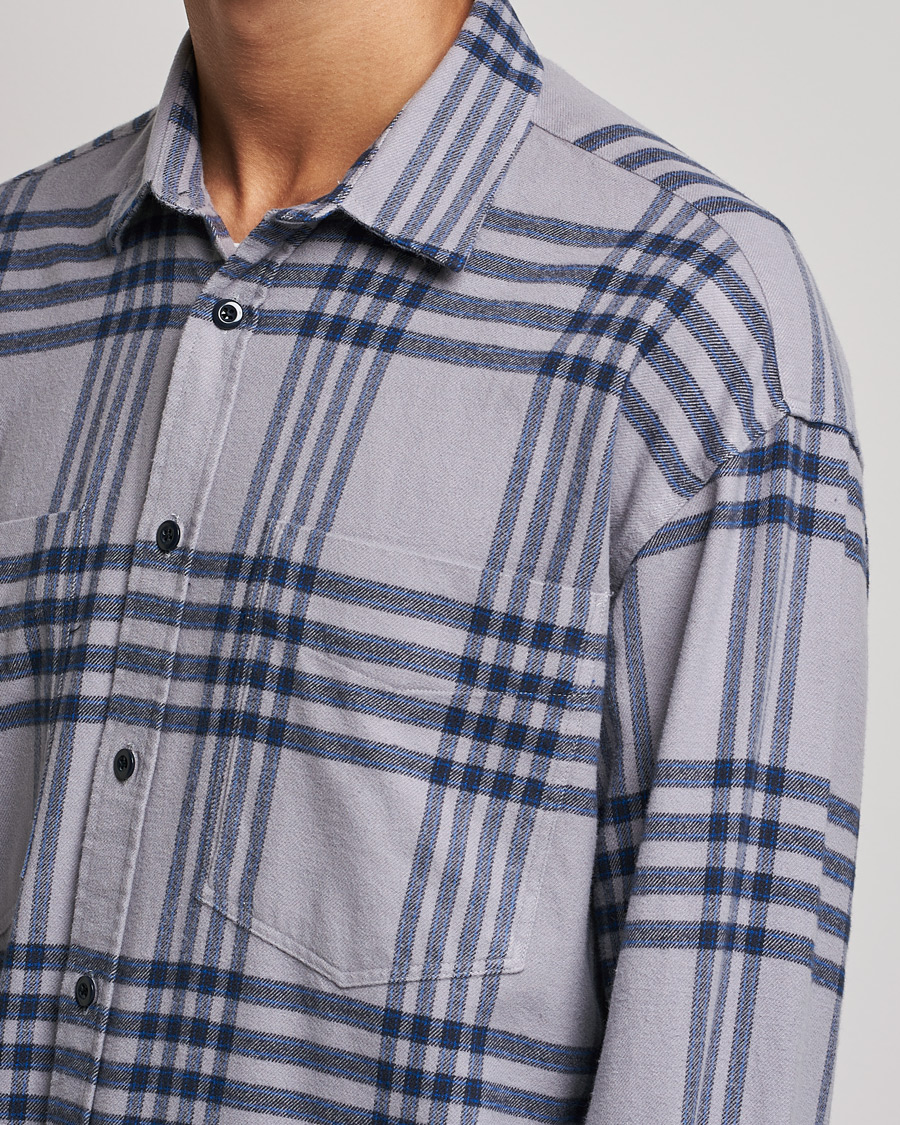 Herren | Hemden | NN07 | Deon Checked Shirt Grey/Blue