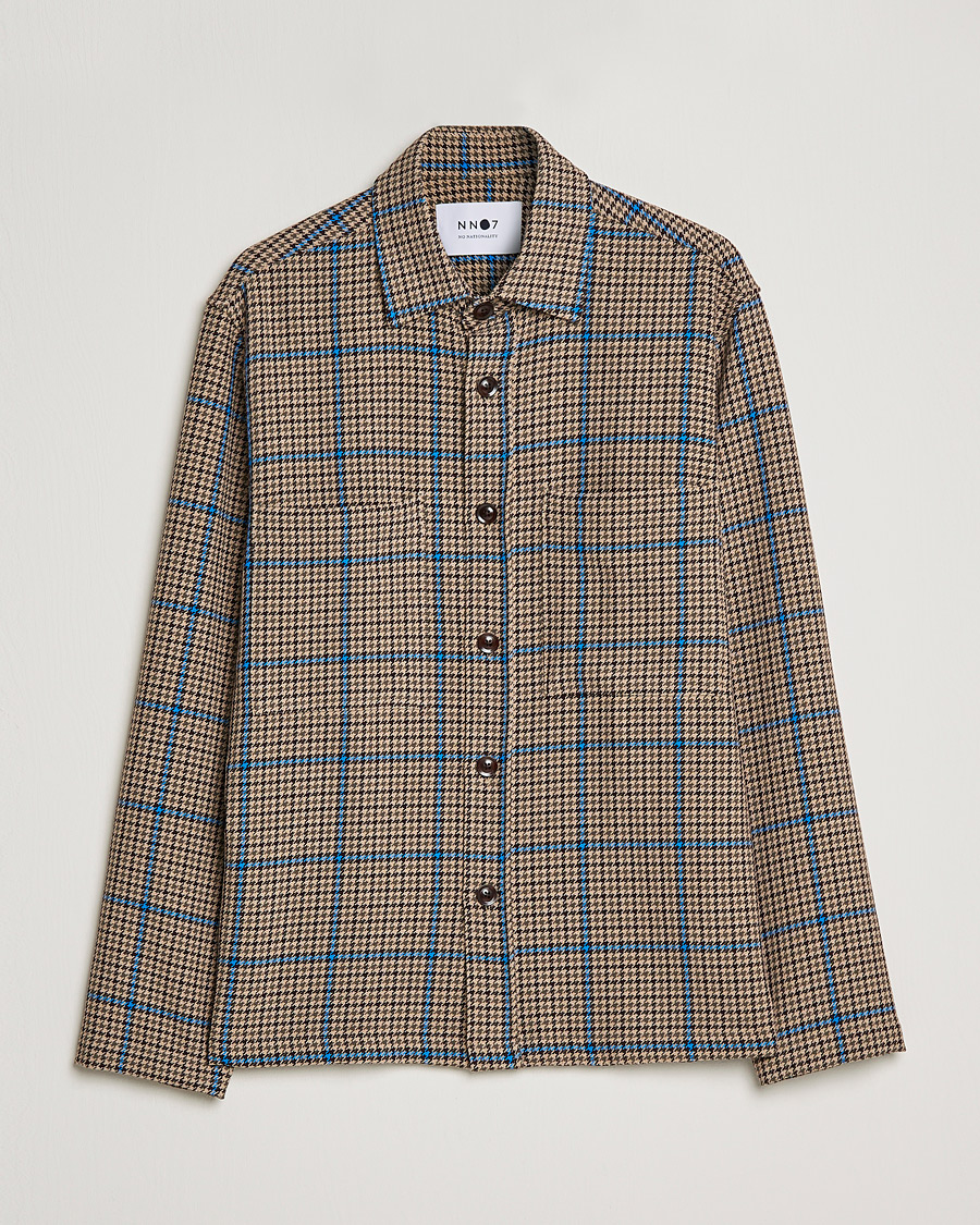 Herren | Hemden | NN07 | Frode Checked Overshirt Brown/Cobolt Blue