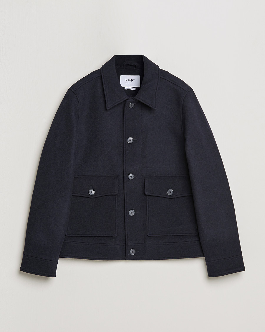 Herren | Jacken | NN07 | Julius Wool Flight Jacket Navy