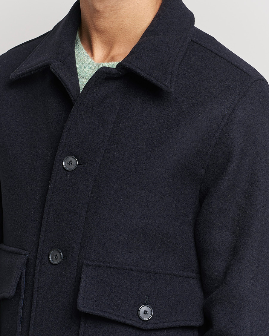 Herren | Jacken | NN07 | Julius Wool Flight Jacket Navy